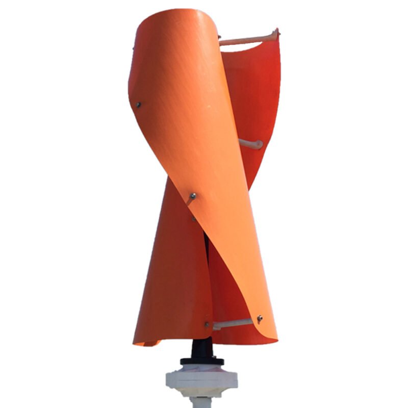 Petite éolienne verticale 2000w de type Savonius en Orange