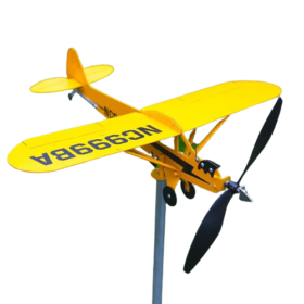 Girouette Avion En Métal Pour Jardin - Moulin à Vent Décoratif, Hauteur 80 Cm, Rotation Fluide