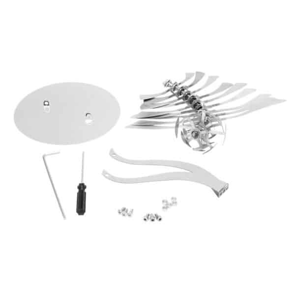 Moulin à Vent Jardin Chasse Oiseaux Diamètre 20cm - Roue Télescopique Extensible Jusqu'à 72cm En Métal