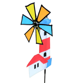 Lampe à Poser Décorative – Moulin à Vent Et Oiseau – Bateau – 40x20cm – Neuve