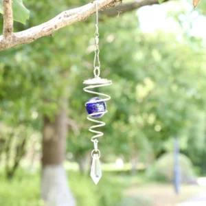 Carillon Éolien Spirale Rotative Pendentif Boule Cristal Suspendu – Image 3
