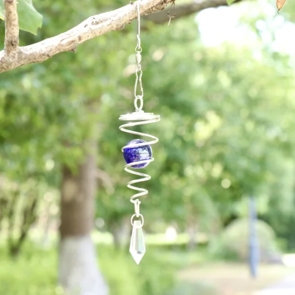 Carillon Éolien Spirale Rotative Pendentif Boule Cristal Suspendu – Image 3