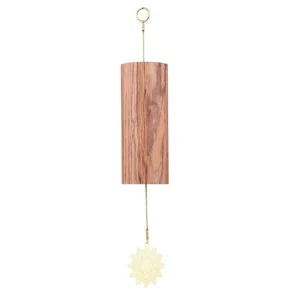 Carillon Éolien Bambou Naturel Zen Harmonisant Pour 7 Chakras