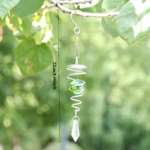 Carillon Éolien Spirale Rotative Pendentif Boule Cristal Suspendu – Image 5