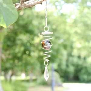 Carillon Éolien Spirale Rotative Pendentif Boule Cristal Suspendu – Image 4